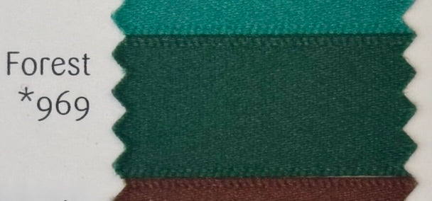 Fabric swatch with 'Forest 969' color on a white background