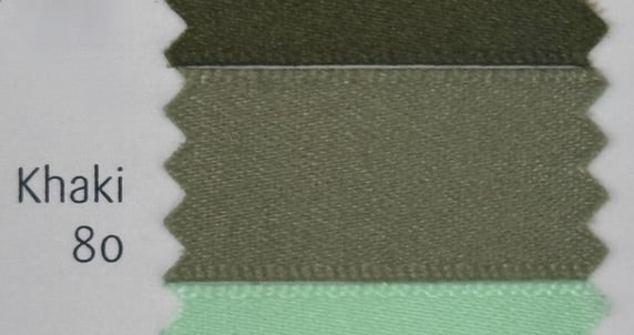 Khaki fabric swatch with a label indicating the color name and shade number 80 on a white background.