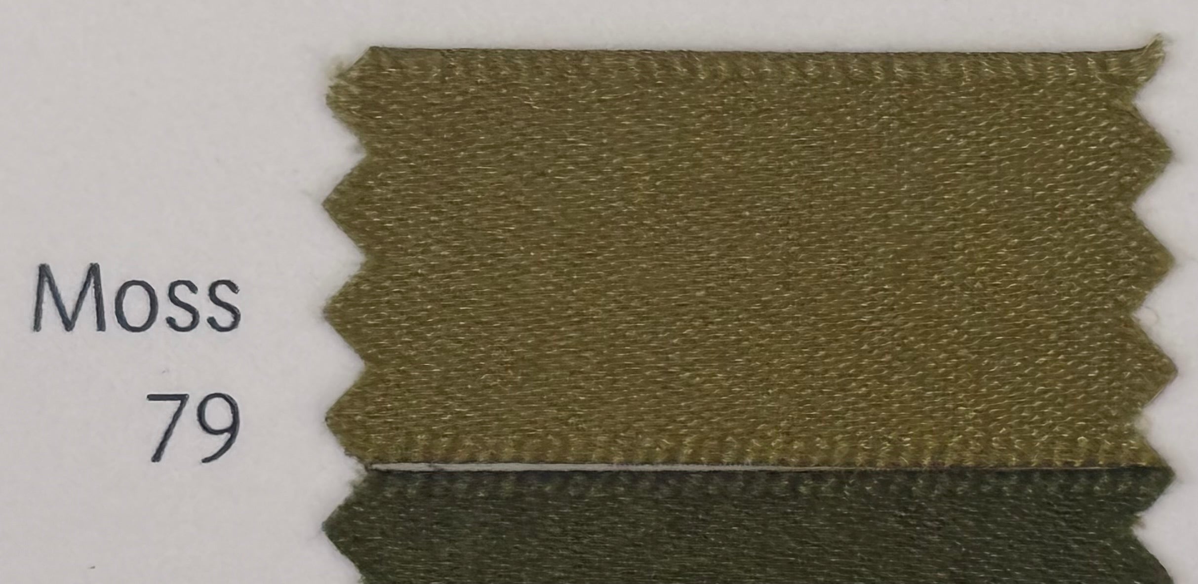 Moss green fabric swatch with the number 79 on a white background