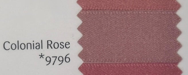 Textile swatch with 'Colonial Rose' color code 9796 on a white background