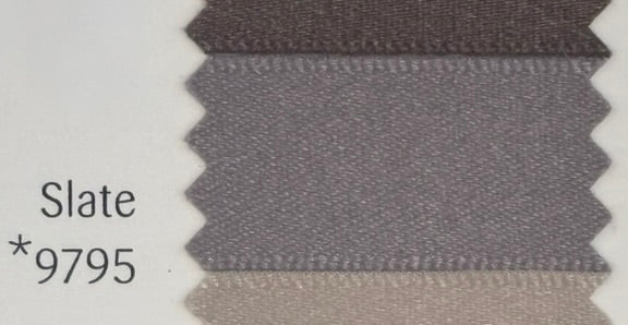 Textured fabric swatch labeled 'Slate *9795' on a white background