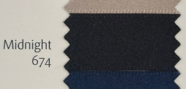 Textile swatch labeled 'Midnight 674' on a white background