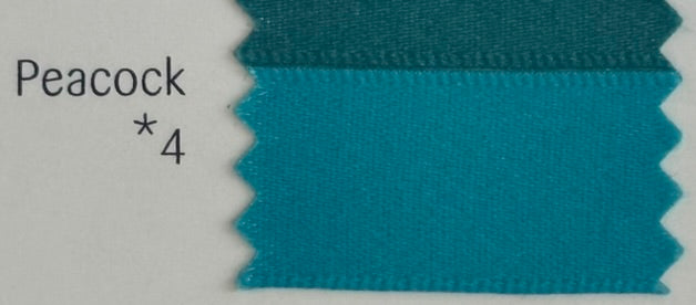 fabric swatch labeled 'Peacock *4' on a white background