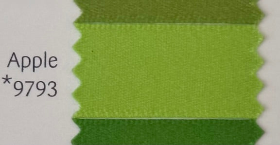 Fabric swatch with 'Apple' color code 9793 on a white background