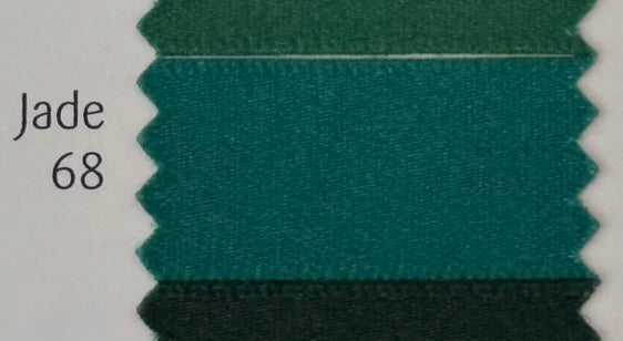 Jade green fabric swatch labeled 'Jade 68' on a white background
