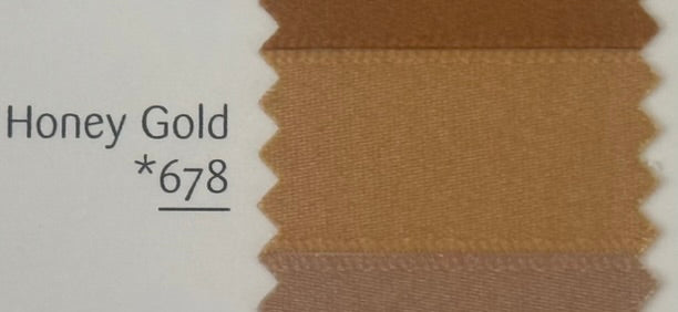 Fabric swatch labeled 'Honey Gold *678' on a neutral background