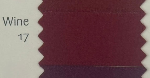 Wine-colored fabric swatch with the number 17 on a white background